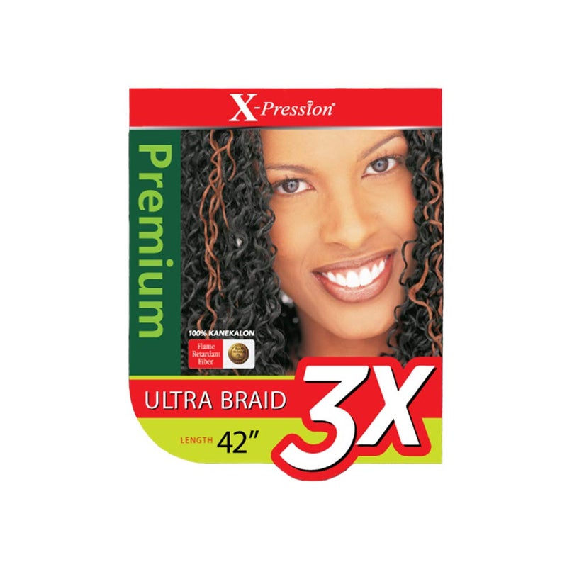 x-pression Outre Xpression Pre-Stretched Braiding Hair - 3X's Pack - 42" - Image 3